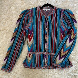 Multi-Colored Knit Jacket